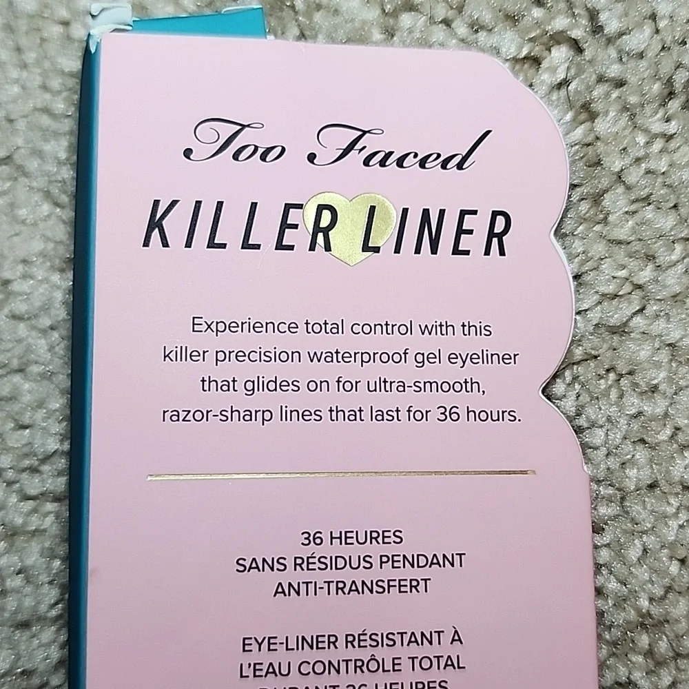 Too Faced Killer Liner in Killer Turquoise. New Full Size. Discontinued Color